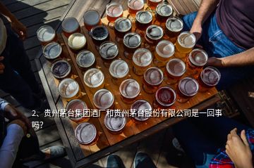 2、貴州茅臺集團酒廠和貴州茅臺股份有限公司是一回事嗎？