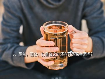 3、茅臺(tái)，國臺(tái)，釣魚臺(tái)之外還有好的醬香酒嗎？