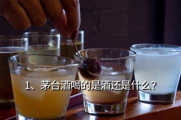 1、茅臺(tái)酒喝的是酒還是什么？