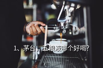 1、茅臺，五糧液哪個(gè)好喝？