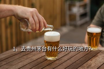 1、去貴州茅臺有什么好玩的地方？