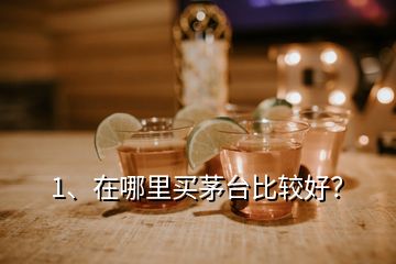 1、在哪里買茅臺(tái)比較好？