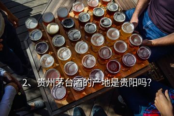 2、貴州茅臺酒的產(chǎn)地是貴陽嗎？