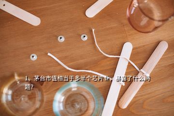 1、茅臺市值相當(dāng)于多半個(gè)芯片業(yè)，暴露了什么問題？