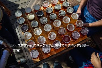 3、飛天茅臺的口感是怎樣的，喝過茅臺酒的人可以說一下嗎？