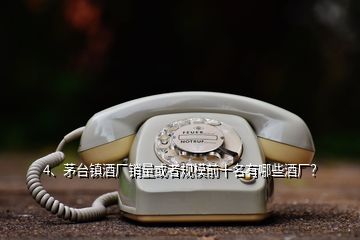 4、茅臺(tái)鎮(zhèn)酒廠銷量或者規(guī)模前十名有哪些酒廠？