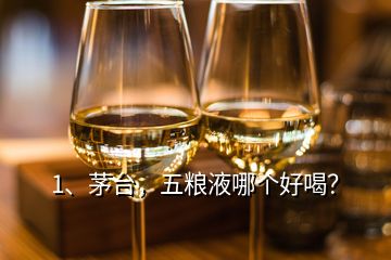 1、茅臺，五糧液哪個(gè)好喝？