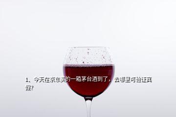 1、今天在京東買的一箱茅臺酒到了，去哪里可驗證真假？