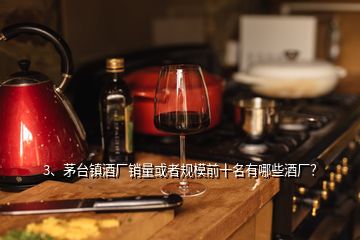 3、茅臺(tái)鎮(zhèn)酒廠銷量或者規(guī)模前十名有哪些酒廠？