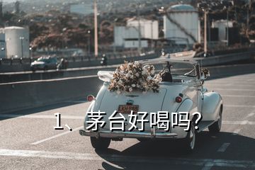 1、茅臺好喝嗎？