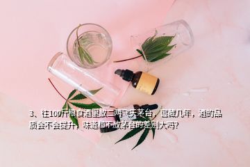 3、往100斤糧食酒里放二兩飛天茅臺(tái)，窖藏幾年，酒的品質(zhì)會(huì)不會(huì)提升，味道和不放茅臺(tái)的差別大嗎？