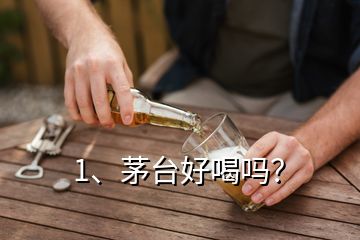 1、茅臺好喝嗎？