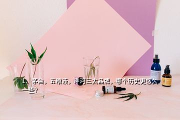 1、茅臺，五糧液，洋河三大品牌，哪個歷史更悠久一些？