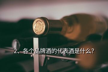 2、各個(gè)品牌酒的代表酒是什么？