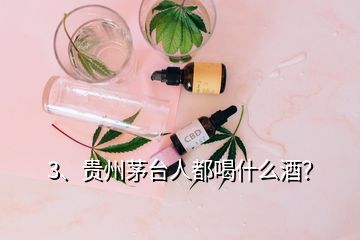 3、貴州茅臺人都喝什么酒？