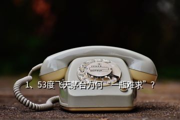 1、53度飛天茅臺(tái)為何“一瓶難求”？