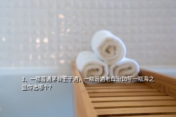 3、一瓶普通茅臺王子酒，一瓶汾酒老白汾10年一瓶海之藍你選哪個？