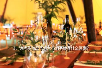 3、請問茅臺王子酒大小酒字版有什么區(qū)別？