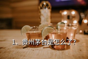 1、貴州茅臺是怎么了？