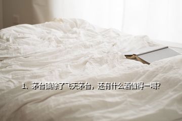 1、茅臺鎮(zhèn)除了飛天茅臺，還有什么酒值得一喝？