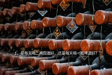 1、是每天喝二兩白酒好，還是每天喝一瓶啤酒好？