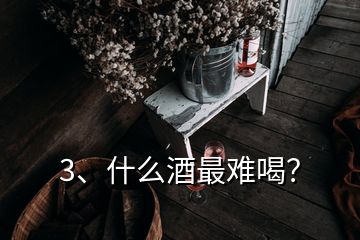 3、什么酒最難喝？