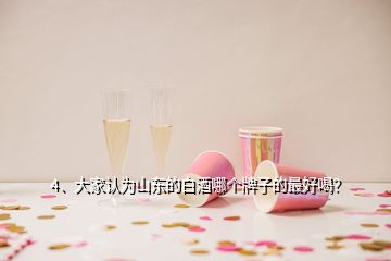 4、大家認(rèn)為山東的白酒哪個(gè)牌子的最好喝？