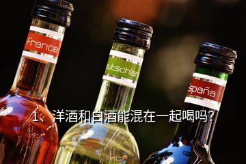 1、洋酒和白酒能混在一起喝嗎？