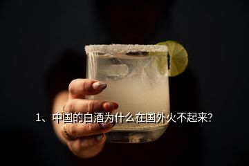 1、中國的白酒為什么在國外火不起來？