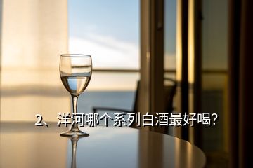 2、洋河哪個(gè)系列白酒最好喝？