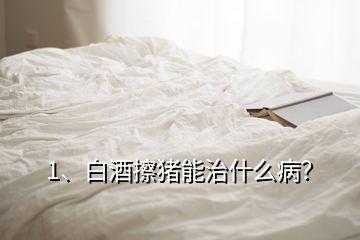 1、白酒擦豬能治什么??？