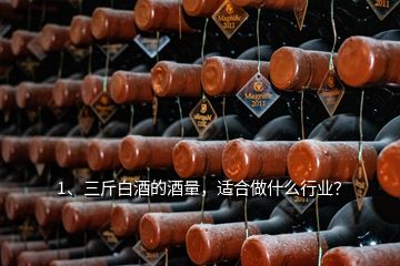 1、三斤白酒的酒量，適合做什么行業(yè)？