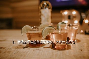 1、市場上哪些醬香酒是坤沙，大約什么價位？