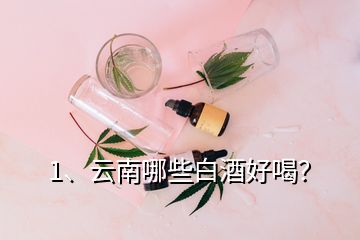 1、云南哪些白酒好喝？