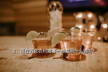 1、現(xiàn)在蘇北農村婚宴一般都用什么酒呢？