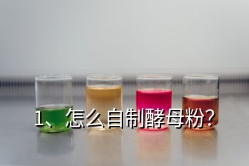 1、怎么自制酵母粉？