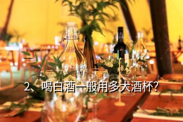 2、喝白酒一般用多大酒杯？