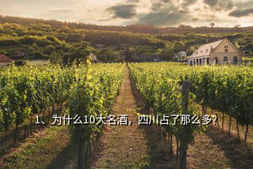 1、為什么10大名酒，四川占了那么多？