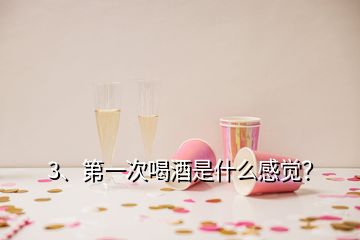 3、第一次喝酒是什么感覺？