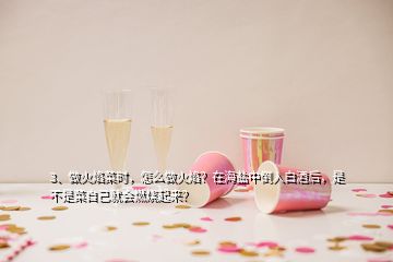 3、做火焰菜時(shí)，怎么做火焰？在海鹽中倒入白酒后，是不是菜自己就會(huì)燃燒起來？