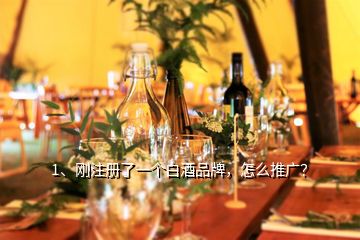 1、剛注冊(cè)了一個(gè)白酒品牌，怎么推廣？