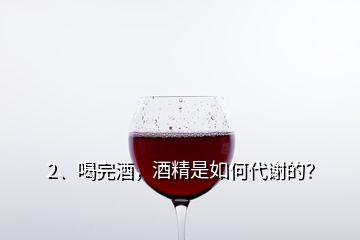 2、喝完酒，酒精是如何代謝的？