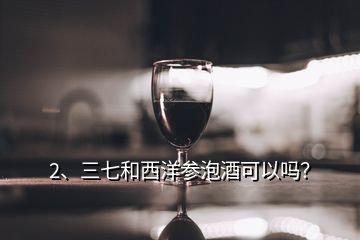 2、三七和西洋參泡酒可以嗎？