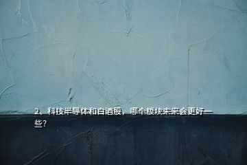 2、科技半導(dǎo)體和白酒股，哪個(gè)板塊未來會(huì)更好一些？