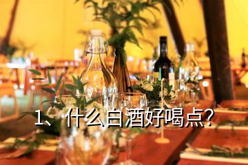 1、什么白酒好喝點(diǎn)？