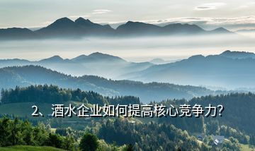 2、酒水企業(yè)如何提高核心競爭力？