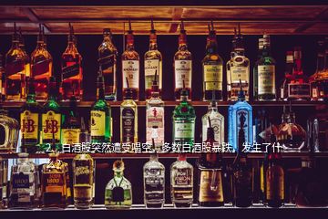 2、白酒股突然遭受唱空，多數(shù)白酒股暴跌，發(fā)生了什么？