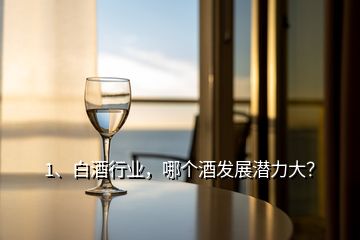 1、白酒行業(yè)，哪個(gè)酒發(fā)展?jié)摿Υ螅?></p><p>未來(lái)白酒消費(fèi)向名酒品牌集中，向區(qū)域龍頭品牌集中，向品類代表品牌集中?？偟膩?lái)說(shuō)，全國(guó)化會(huì)向百億級(jí)品牌集中，區(qū)域化品牌會(huì)50億級(jí)龍頭品牌集中，目前過(guò)百億的企業(yè)有10家：1、茅臺(tái)約854億；2、<a href=