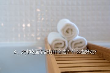 3、大家吃面條都打什么鹵？什么鹵好吃？