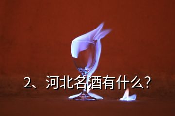 2、河北名酒有什么？